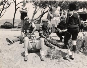 Runners resting after United Nations Cyprus sponso