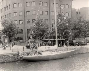Major Durrant sails into Bristol Docks aboard the