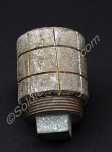 Terrorist home-made grenade. Made of 2 1/4 inch pi