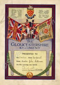 Discharge Scroll presented to 5181544 Corporal Aus