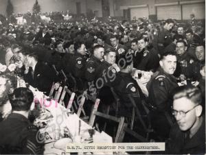 Soldiers Eating at Civic Reception. Proof only Pho