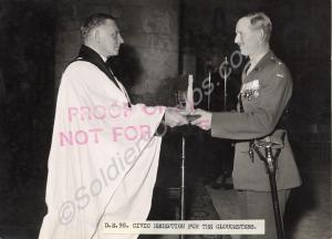 Major Harding with the Dean of Gloucester at the C