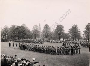 Parade. Gloucestershire Regiment.  Gloucester Park