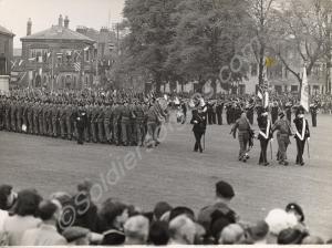 Parade. Gloucestershire Regiment. Captain Harvey a