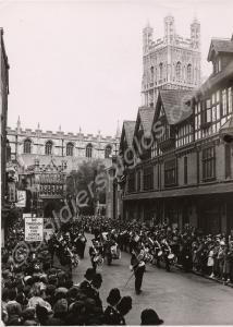 Parade. Outside Gloucester Cathedral . c. 1953-195