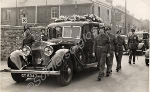 Funeral. (Possibly that of Regimental Sergeant Maj