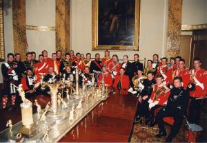 Officers, N.C.O.s and bandsmen from various regime