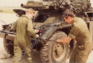 Castle Martin - live firing, July 1985. Gloucester