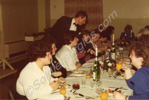 Captain Burke serving wine at Gloucestershire Regi