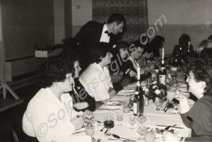 Captain Burke serving wine at Gloucestershire Regi