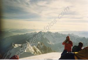 View from summit of Mont Blanc, Exercise Monte Bia