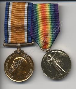 Group of two medals; British War Medal and Victory