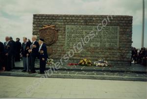 Veterans at the Dunkirk Memorial.  2000.