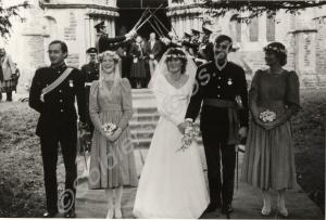 Wedding party. Left to right -   Major D. Noel-Smi
