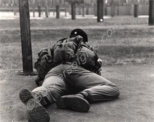 Soldier on exercise. Gloucestershire Regiment, Ber