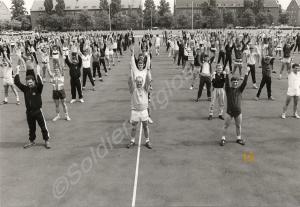 Keep Fit Display. Gloucestershire Regiment, Berlin