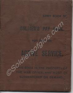 Soldiers Pay Book. R.S.M. Reece W.H. D.C.M. (1) So