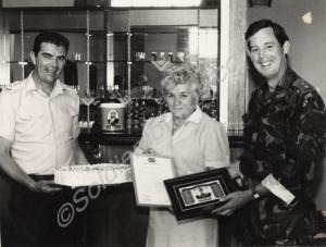Frau Schafer at presentation after forty years ser