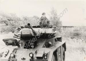Fox armoured car of the Recce Platoon. Gloucesters