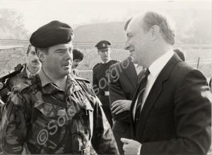 Regimental Sergeant Major Wright meets Neil Kinnoc