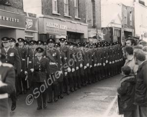 The Gloucestershire Regiment marching through Durs