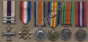 Group of six medals; Military Cross with two bars,