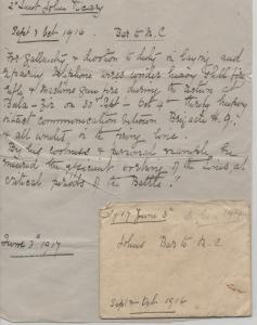 Copy of citation for bar to Military Cross of Lieu