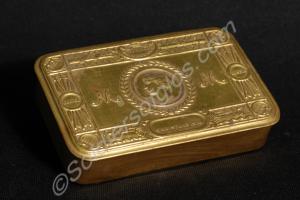 Brass gift box from Queen Mary. Christmas 1914.