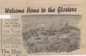 Newspaper cutting about the Korean War.  1st Batta