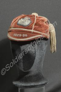 Purple Rugby Cap with tassle and badge in silver w