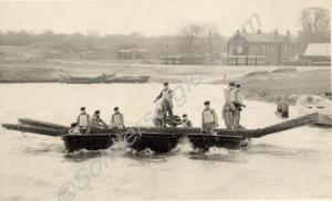 Adventure training with pontoon.  The Gloucestersh