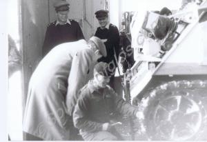 Corporal Woodward with C.O., Adjutant and Brigade