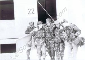 Lieutenant Lawrance injured. Gloucestershire Regim