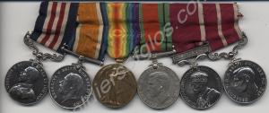 Group of six medals; Military Medal, British War M