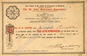 St. John's Ambulance First Aid Examination Certifi