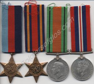Group of four medals; 1939-1945 Star, Burma Star,