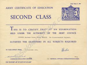 Second Class Certificate of Education. 22808602 Ba