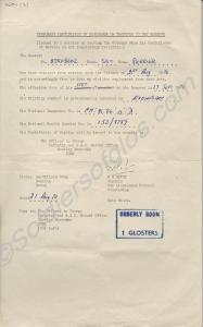 Temporary Certificate of Discharge. 22808602 Seerg