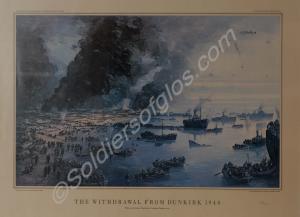 Colour print of 'The Withdrawal from Dunkirk 1940'
