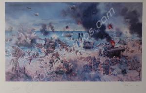 Signed limited edition print of 'D-Day Landings 6t