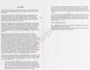 Photocopies documents of Lieutenant Lionel W. Hals