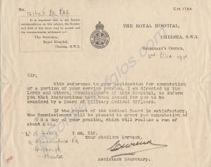 Commutation of service pension letter to Bertram L