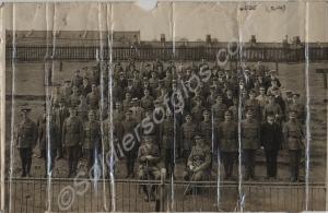 Group photograph of civilians and soldiers from va
