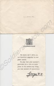 Sympathy card with envelope, to the family of Lieu