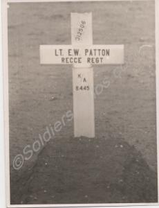Grave cross. Lieutenant Edmund William Patten. 5th