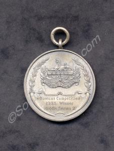 Silver boxing medal. 'Novices Competition - 1933 W