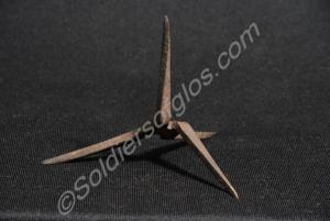 German caltrop or crowsfoot, used as an obstacle t