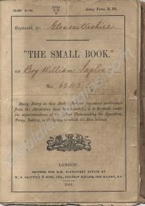 Army form B50 ' The Small Book', relating to 9946