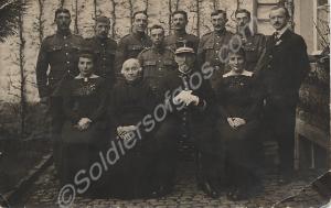 Gloucestershire Regiment Sergeants and Belgian civ