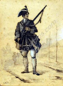 Private Sentinel, 28th Regiment, 1745. By Captain